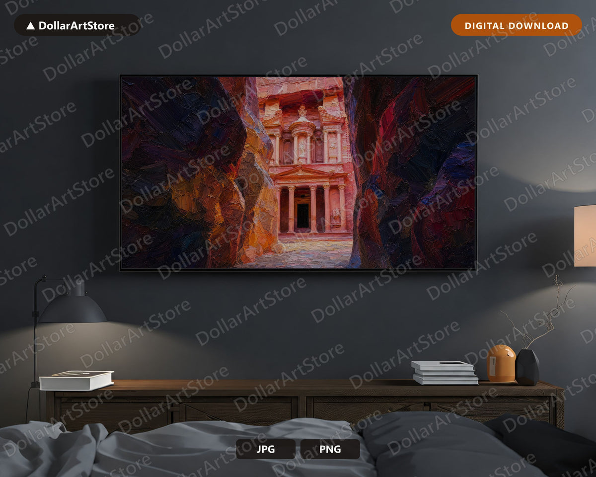 Cozy Textured Frame TV Art, Samsung Frame TV Digital Download, 4K Desert Architecture Screensaver Art