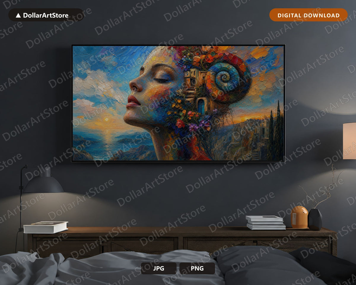 Textured North Africa Scenery Frame TV Art | 4k Digital Download