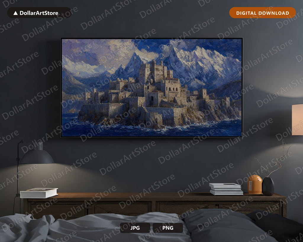 Scenic Medieval Castle Samsung Frame TV Art | Digital Download 4K 
