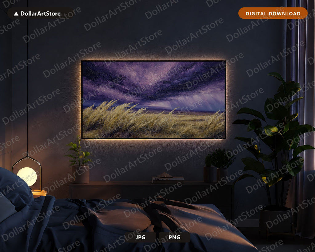 Moody Arctic Landscape Frame TV Art, Samsung Frame TV Digital Download, 4K Textured Polar Scenery