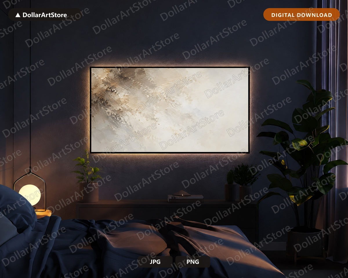 Neutral Abstract Frame TV Art, Samsung Frame TV Digital Download, 4K Textured Screensaver