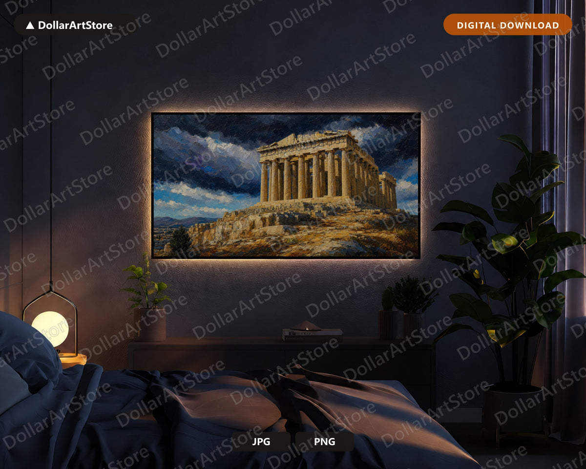 Classical Acropolis Educational Samsung Frame TV Art | Digital Download