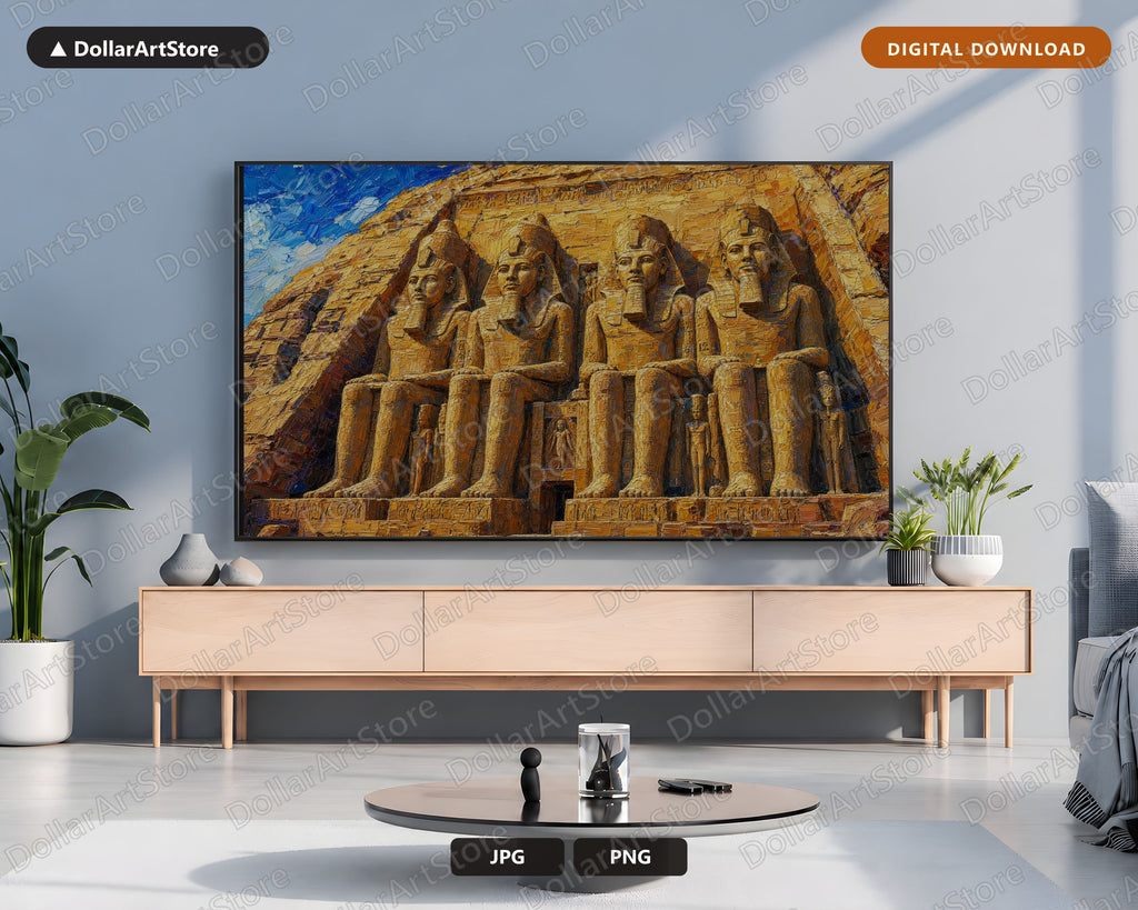 Cozy North Africa Frame TV Art, Ancient Egyptian Temple Scenery, Samsung Frame TV Digital Download 4K