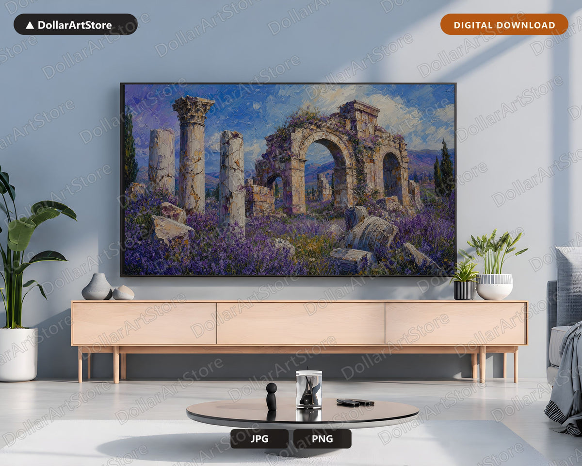 Cozy Earthy Ruins Frame TV Art, North Africa Landscape 4K Samsung TV Download