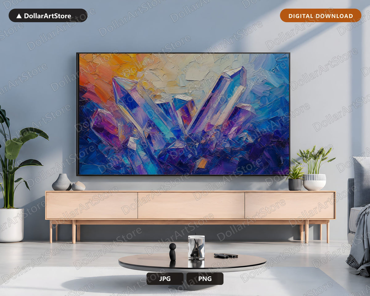 Vibrant Abstract Textured Samsung Frame TV Art