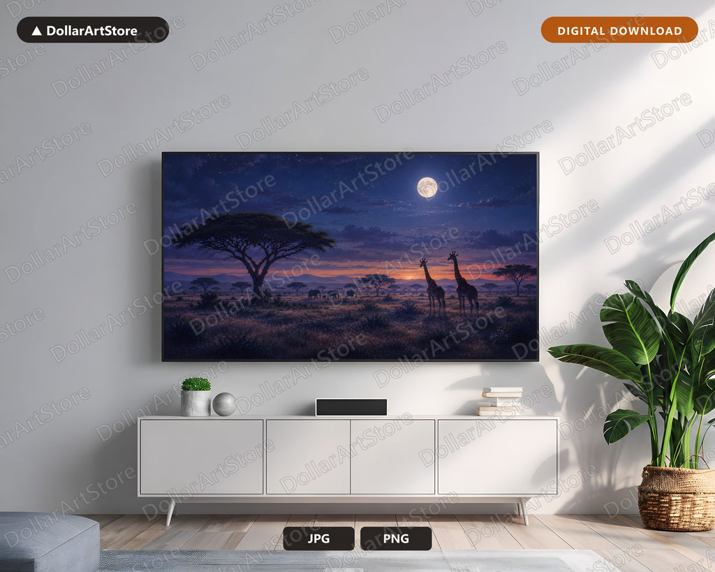 African Savanna Frame TV Art, Samsung Frame TV Digital Download, 4K Landscape Scenery Art