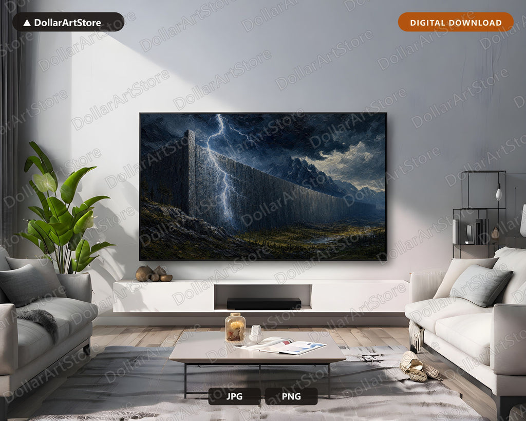 Moody Dark Landscape Frame TV Art, Samsung Frame TV Digital Download, 4K Scenery Screensaver