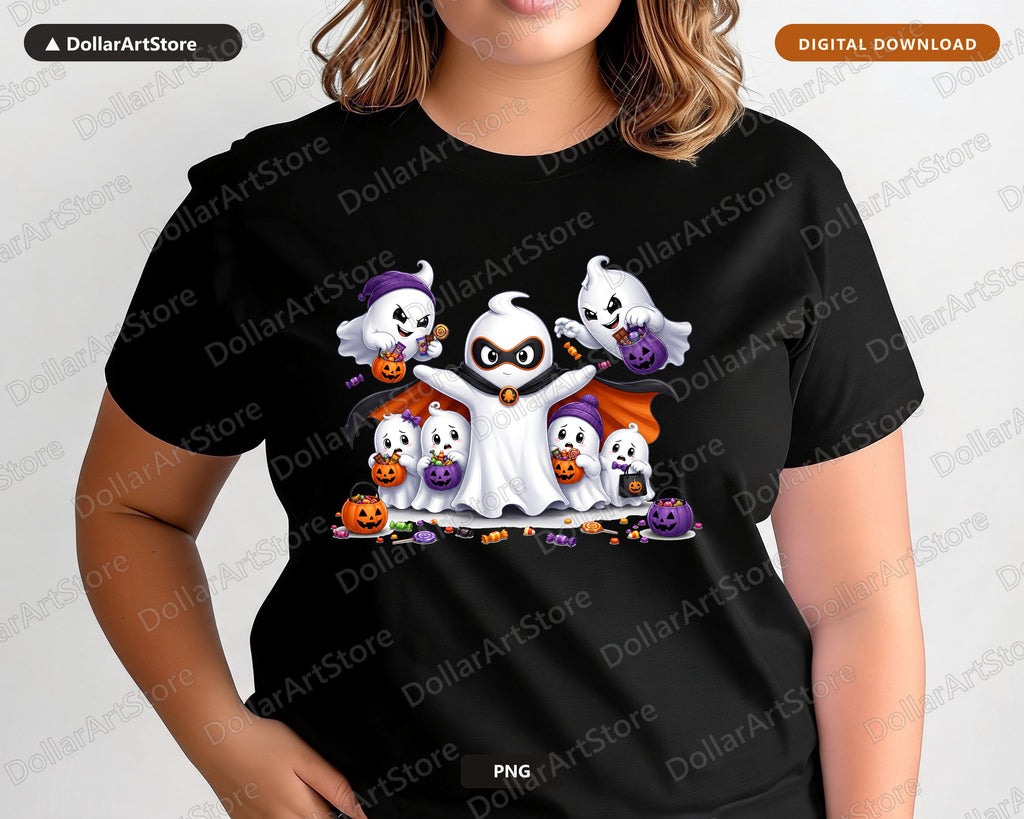 Cute Halloween Ghost PNG, Sublimation Design, Shirt Design Digital Download