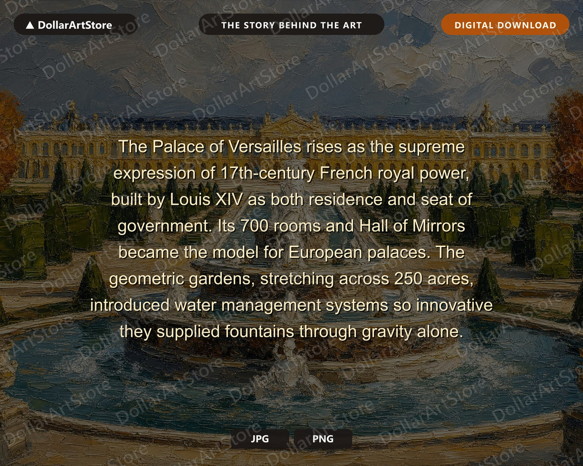 Cozy Palace Garden Frame TV Art, European Baroque Landscape, Samsung Frame TV 4K Digital Download