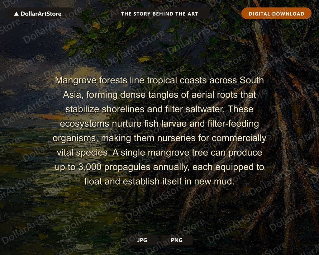 Cozy Mangrove Forest Frame TV Art, Samsung Frame TV Digital Download, Earthy Textured Scenery