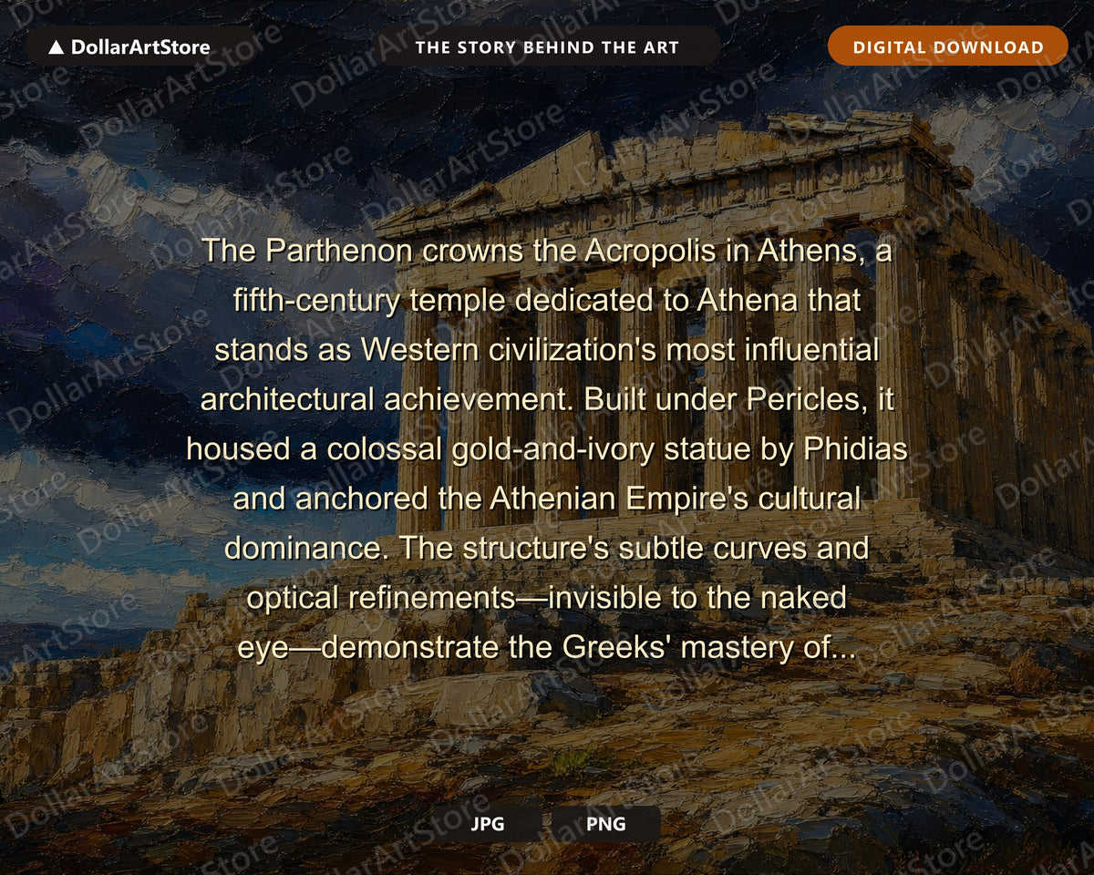 Classical Acropolis Educational Samsung Frame TV Art | Digital Download