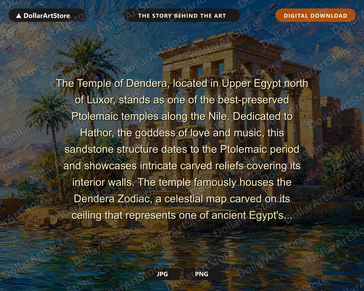Cozy Ancient Ruins Frame TV Art, Samsung Frame TV Digital Download, 4K Egypt Nile Scenery