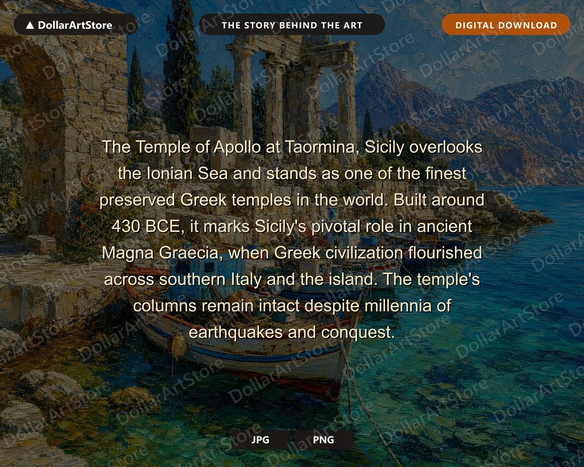 Mediterranean Ruins Frame TV Art, Samsung Frame TV Digital Download, Coastal Scenery 4K