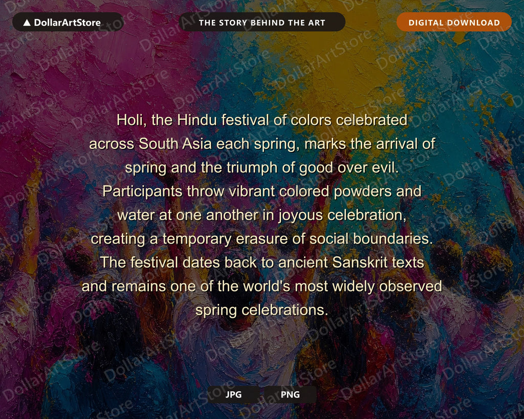 Vibrant Festival Frame TV Art, Samsung Frame TV Digital Download, 4K Colorful Celebration Screensaver