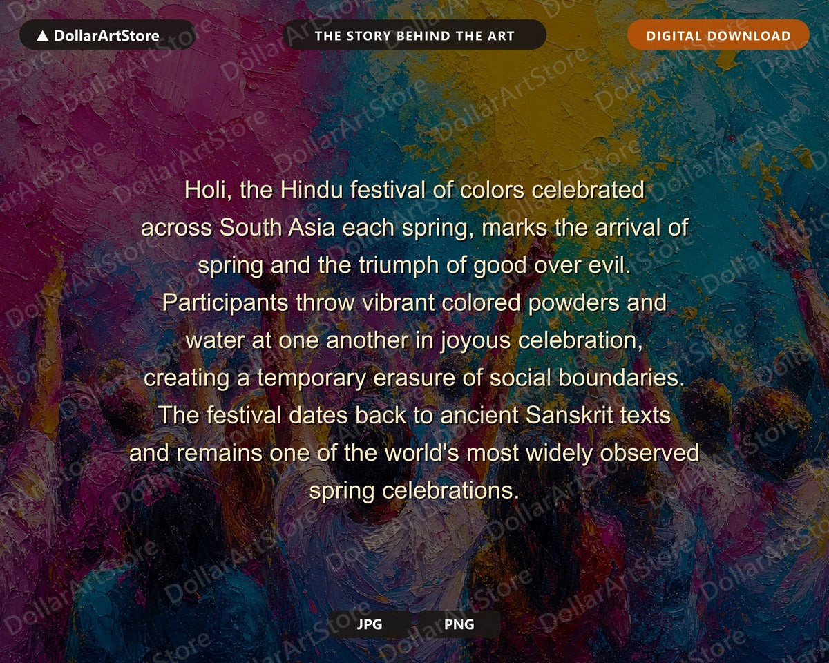 Vibrant Festival Frame TV Art, Samsung Frame TV Digital Download, 4K Colorful Celebration Screensaver