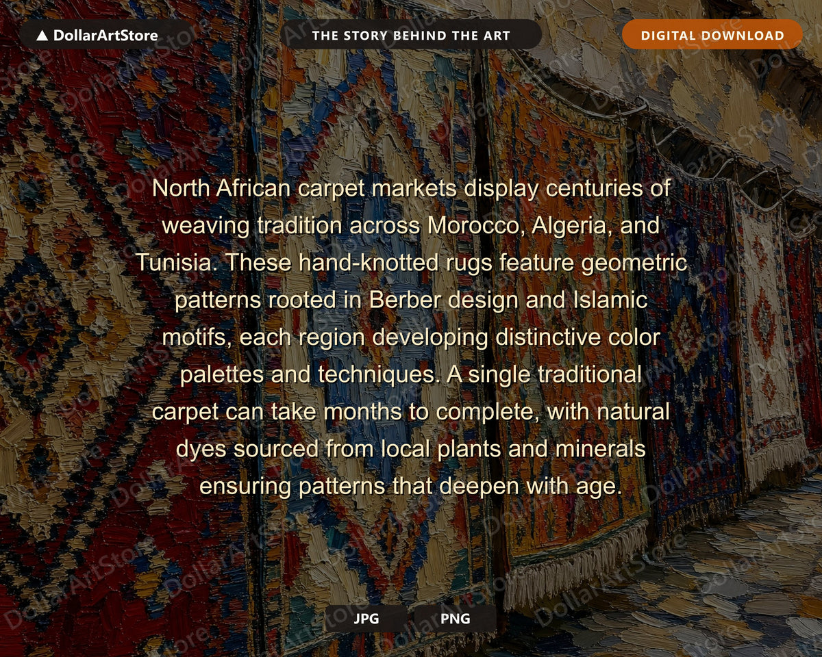 Cozy North African Textured Frame TV Art, Samsung Frame TV Digital Download, Moroccan Rug Market Screensaver 4K
