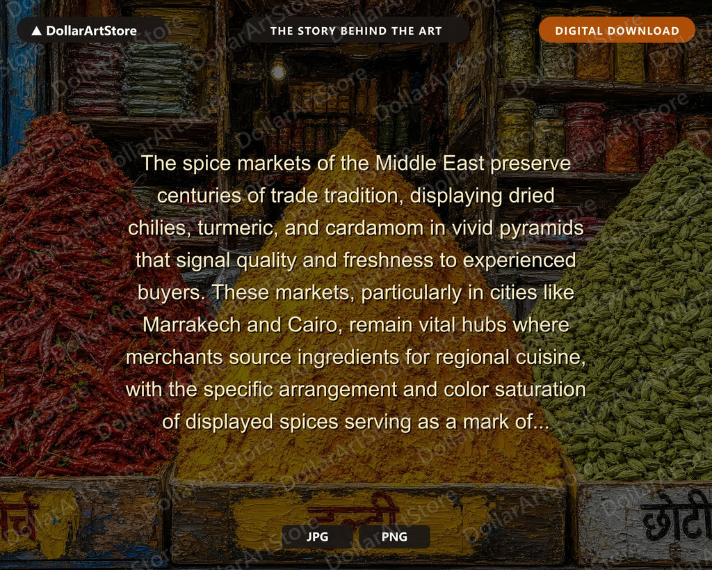 Cozy Spice Market Frame TV Art, Samsung Frame TV Digital Download, 4K Textured Middle East Scenery