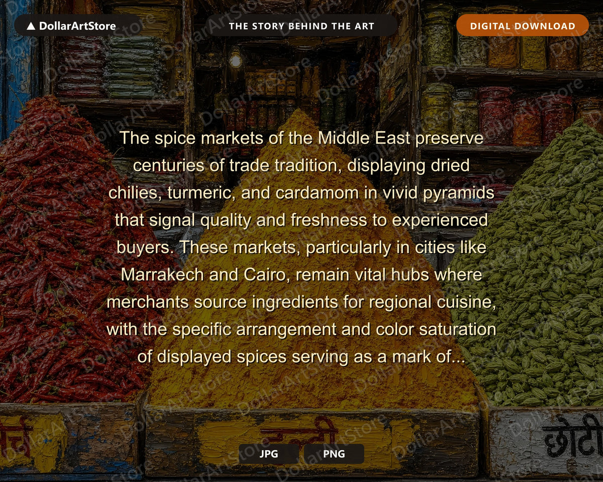 Cozy Spice Market Frame TV Art, Samsung Frame TV Digital Download, 4K Textured Middle East Scenery