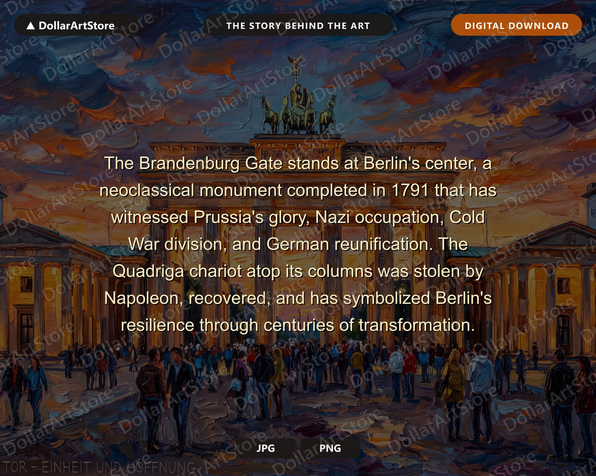 Brandenburg Gate Berlin Frame TV Art, Cozy Textured Landscape, Samsung 4K TV Screensaver Download