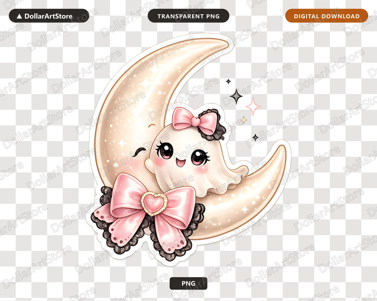 Coquette Ghost PNG, Sublimation Design, Cute Halloween Shirt Graphic Download
