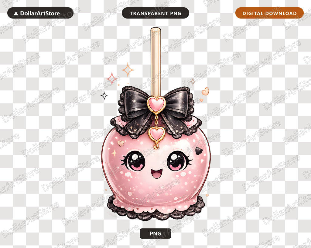 Coquette Halloween Candy Apple PNG, Sublimation Shirt Design Digital Download