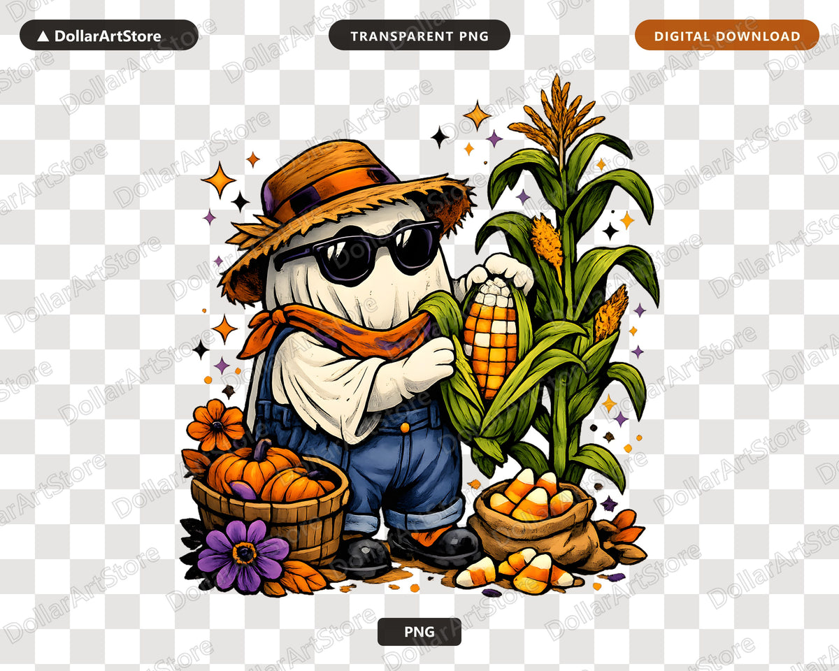 Cute Halloween Ghost PNG, Sublimation Design, Fall Shirt Design Digital Download