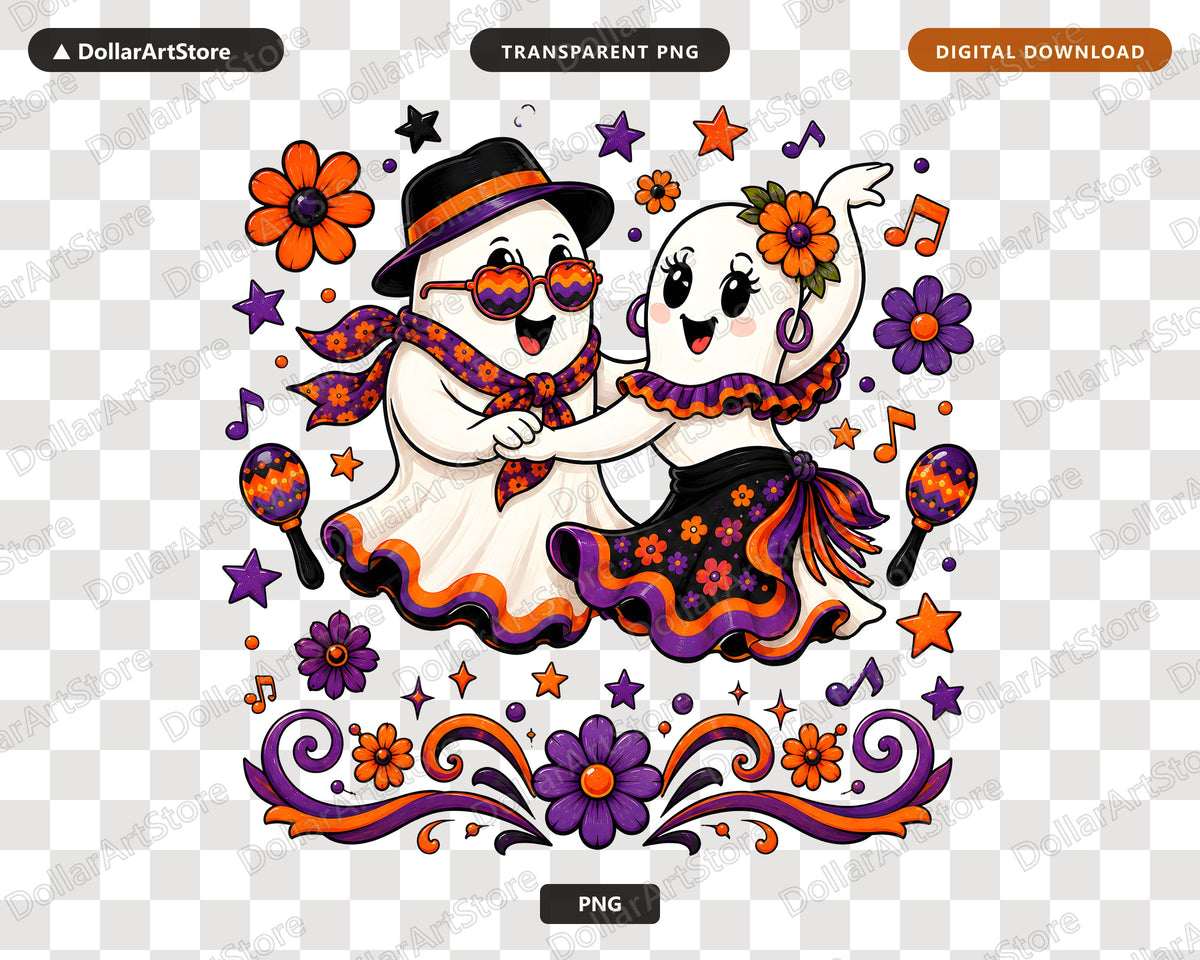 Cute Halloween Ghost PNG, Sublimation Design, Shirt Print Digital Download