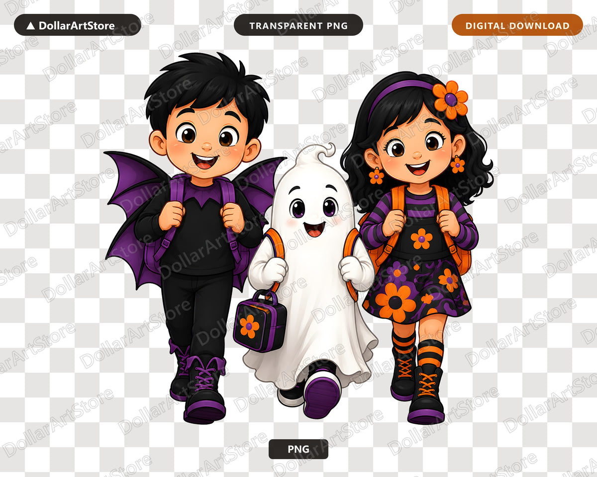 Cute Halloween Ghost PNG, Kids Costume Design, Sublimation Digital Download