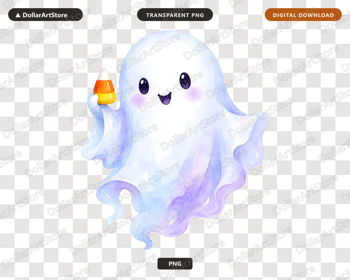 Cute Halloween Ghost PNG, Sublimation Design, Shirt & Tumbler Digital Download