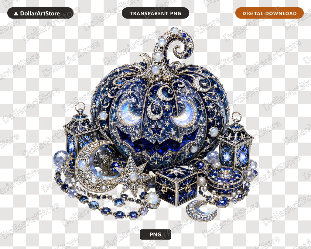 Gothic Celestial Pumpkin PNG, Luxury Halloween Sublimation Design, Shirt Print Download