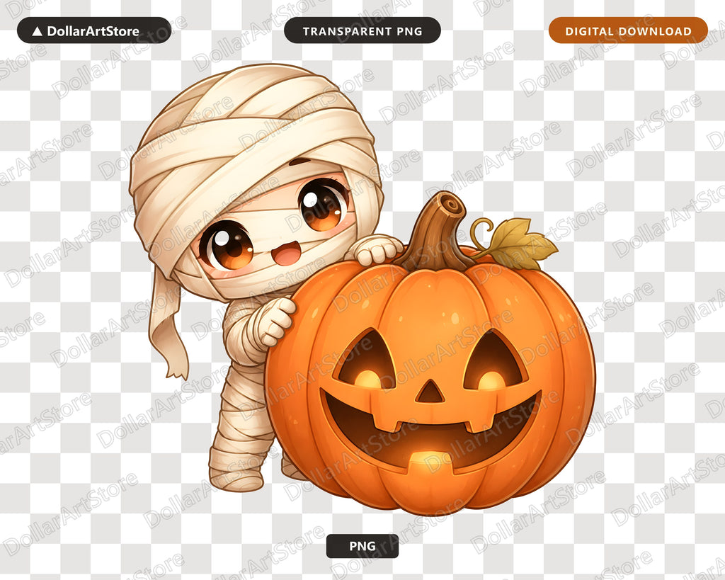 Cute Mummy PNG, Halloween Pumpkin Design, Sublimation Shirt Design Digital Download