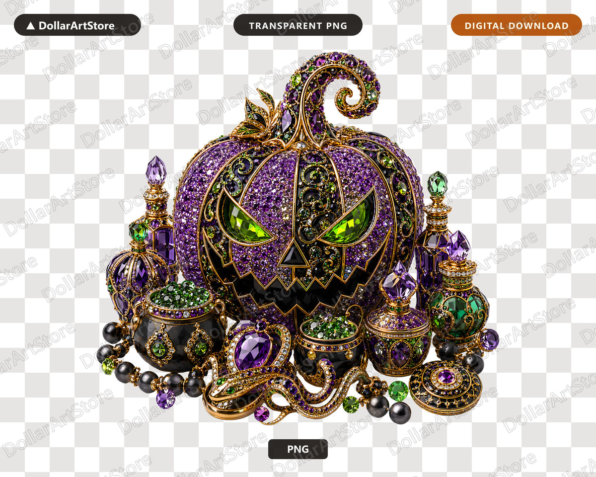 Gothic Ornate Pumpkin PNG, Luxury Halloween Design, Sublimation Shirt Print