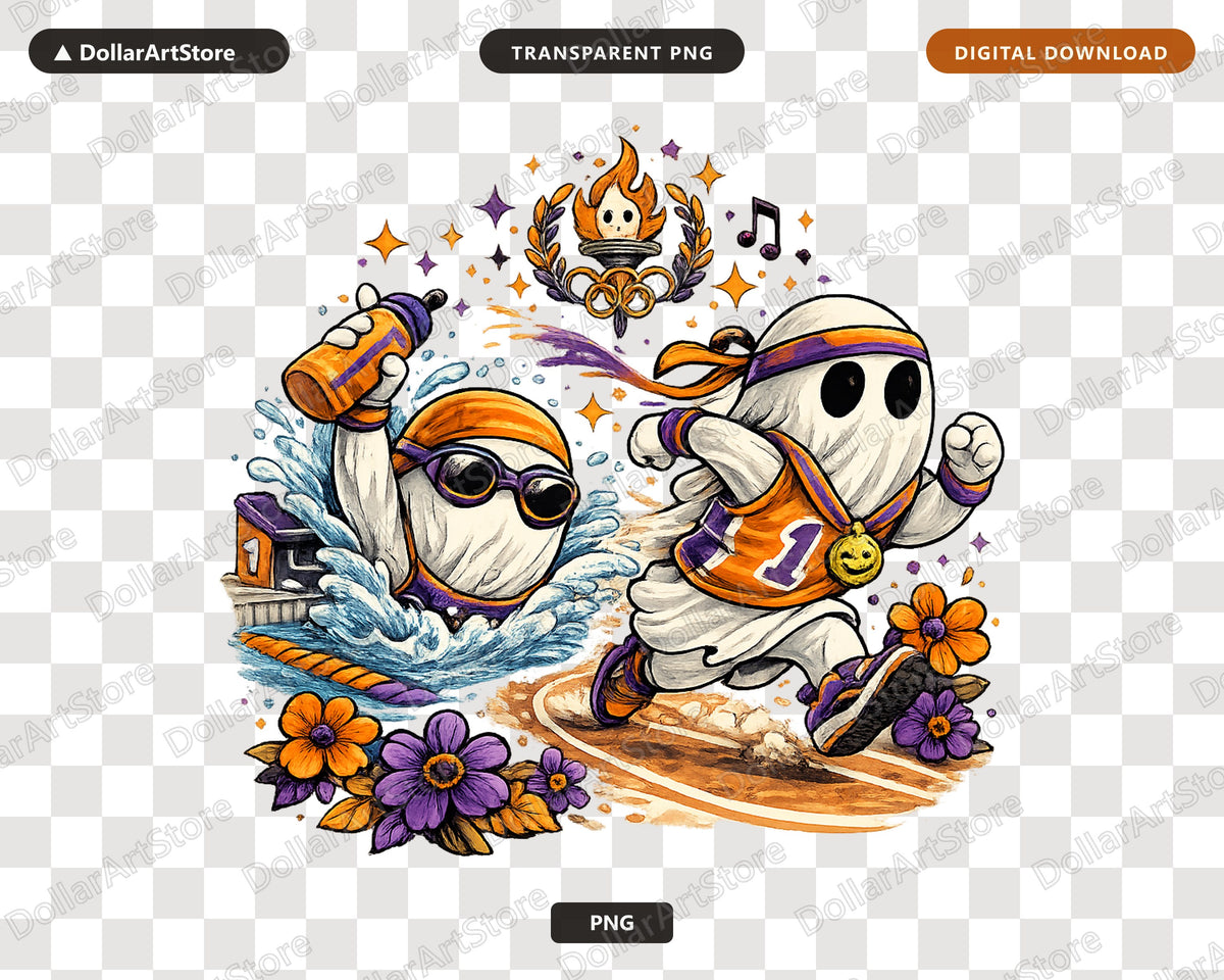 Cute Halloween Ghost PNG, Sublimation Design, Shirt Design Digital Download