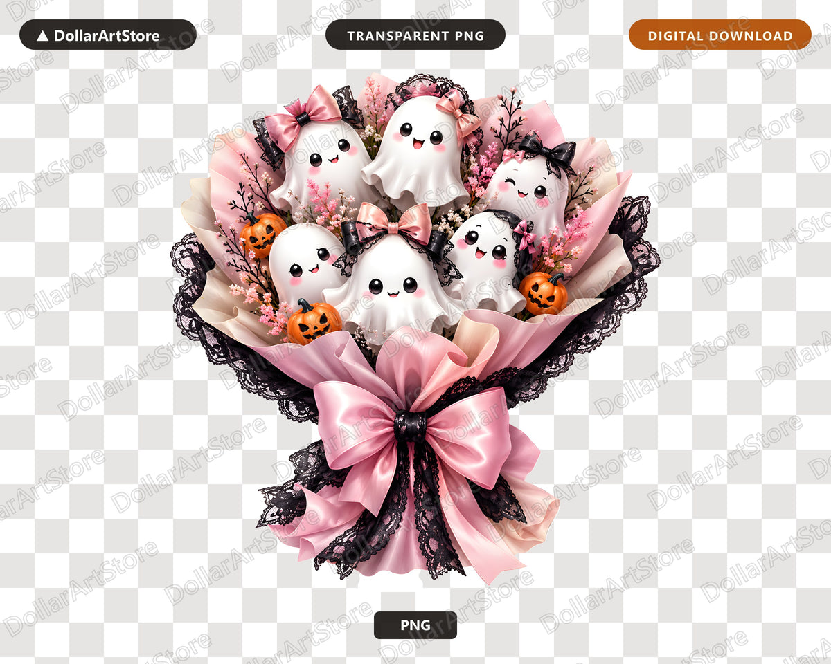 Cute Pink Ghost PNG, Sublimation Design, Halloween Shirt Design Digital Download