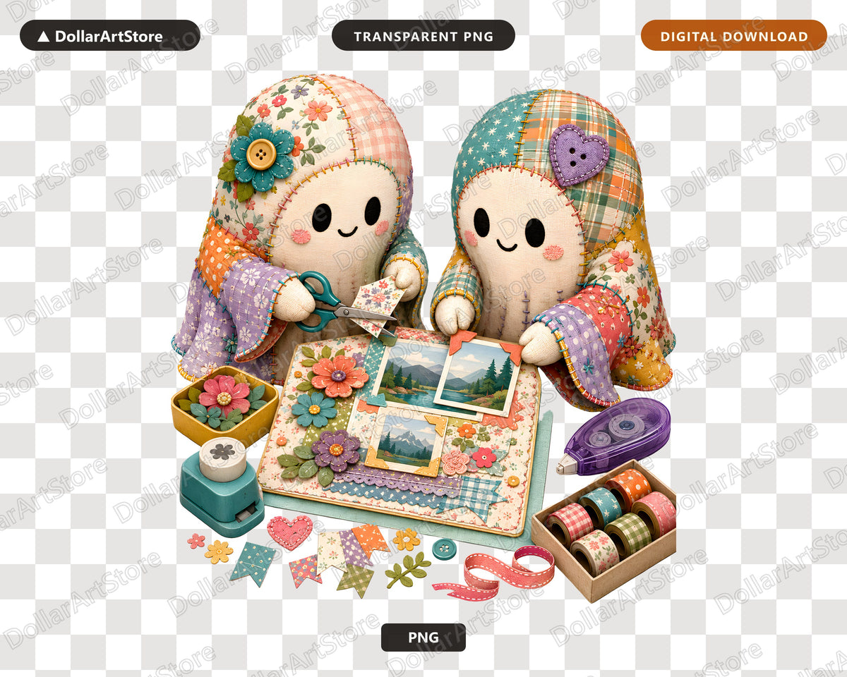 Crafting Ghost PNG, Sublimation Design, Shirt Design Digital Download