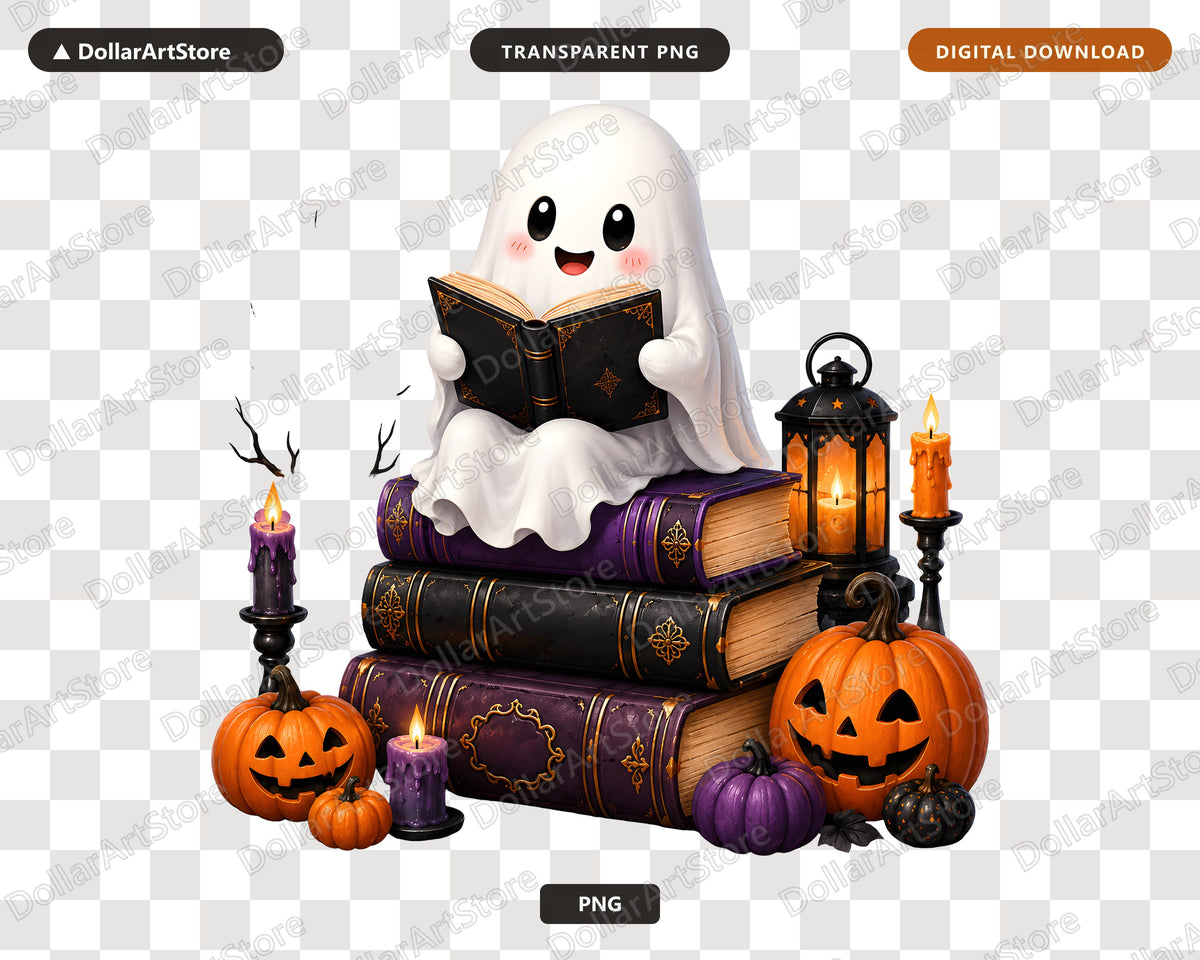 Cute Ghost PNG, Halloween Sublimation Design, Shirt & Tumbler PNG Digital Download