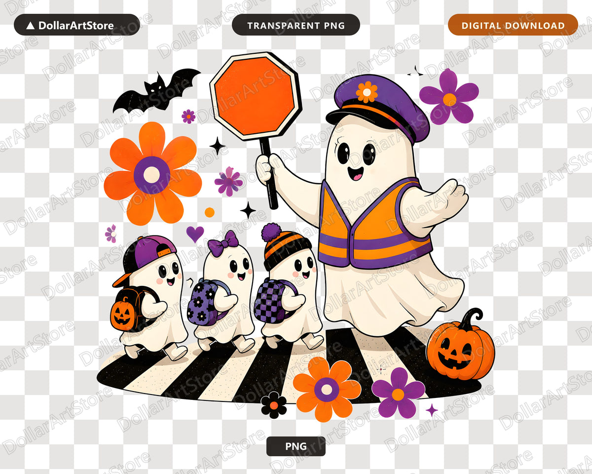 Cute Halloween Ghost PNG, Sublimation Design, Shirt Design Digital Download