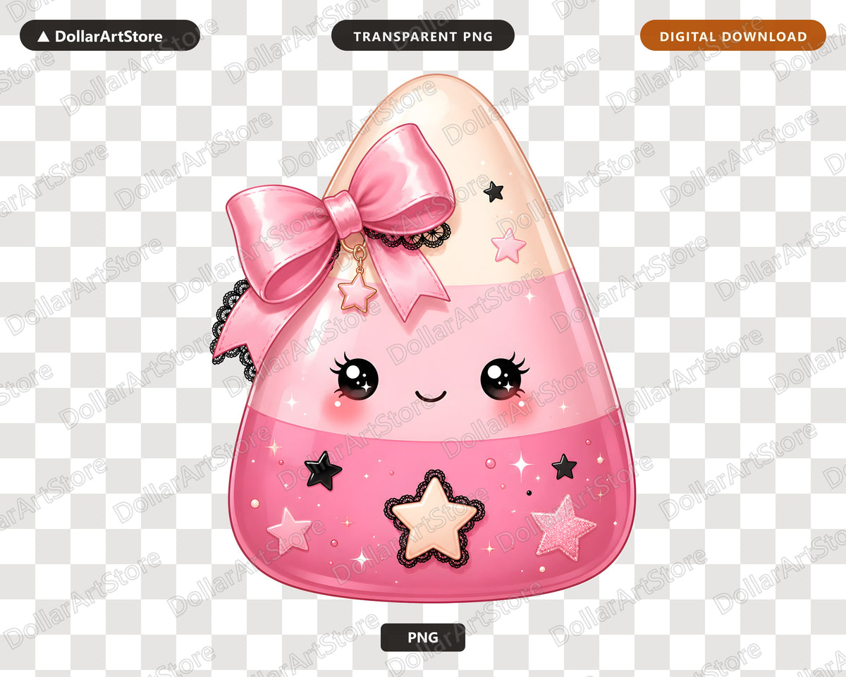 Coquette Candy Corn PNG, Cute Halloween Sublimation Design, Shirt Print Digital Download