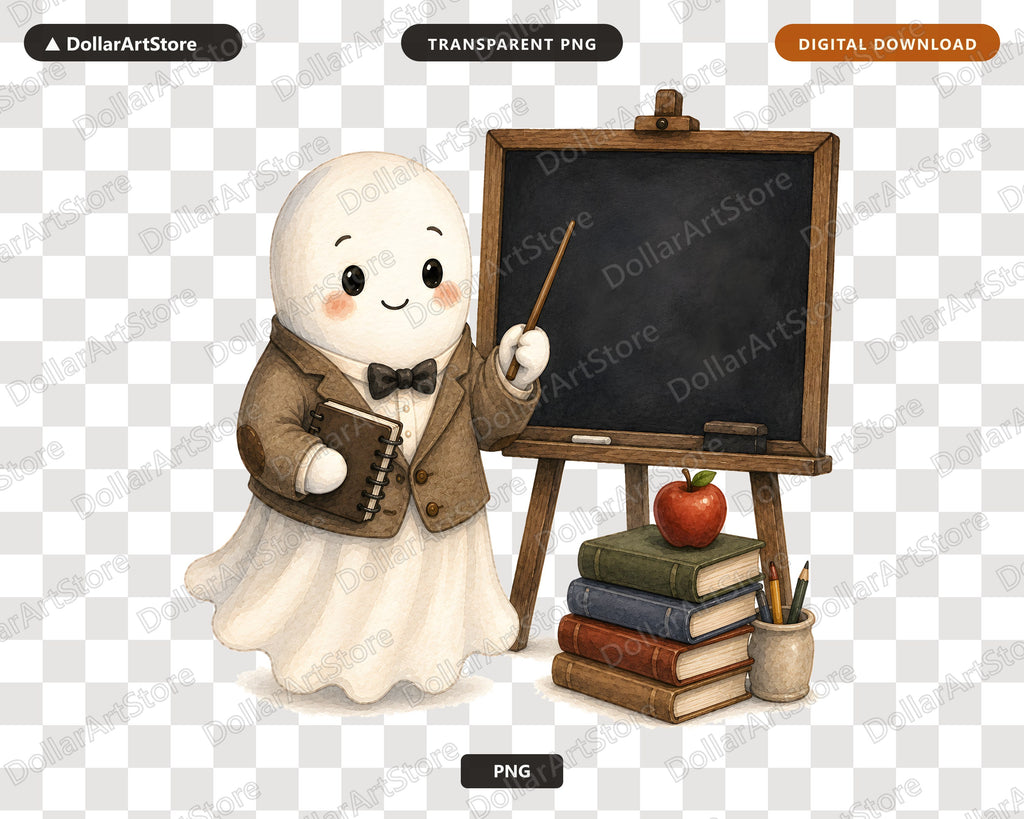 Teacher Ghost PNG, School Sublimation Design, Classroom Shirt Design Digital Download