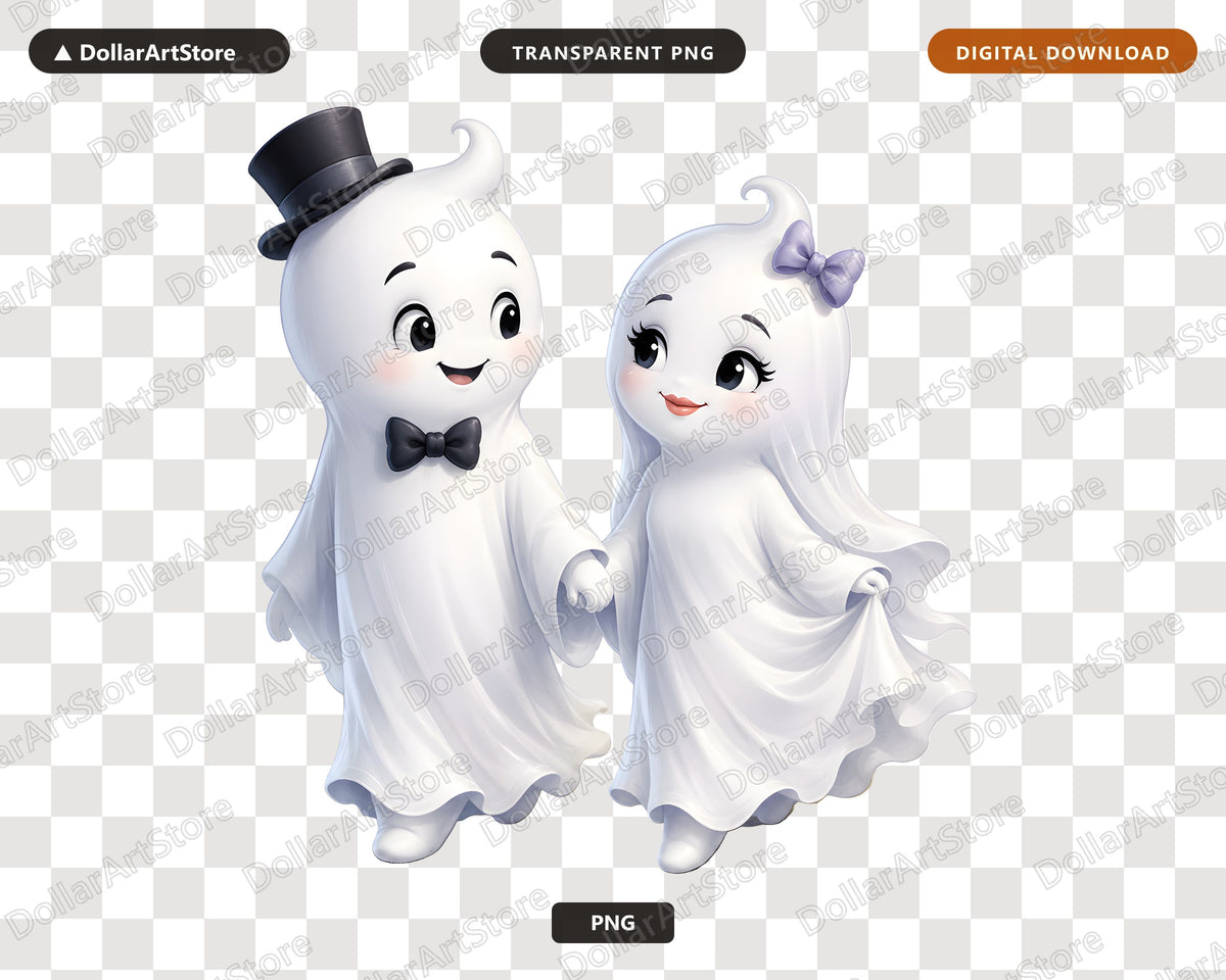 Cute Halloween Ghost PNG Sublimation Design, Shirt & Tumbler PNG Digital Download