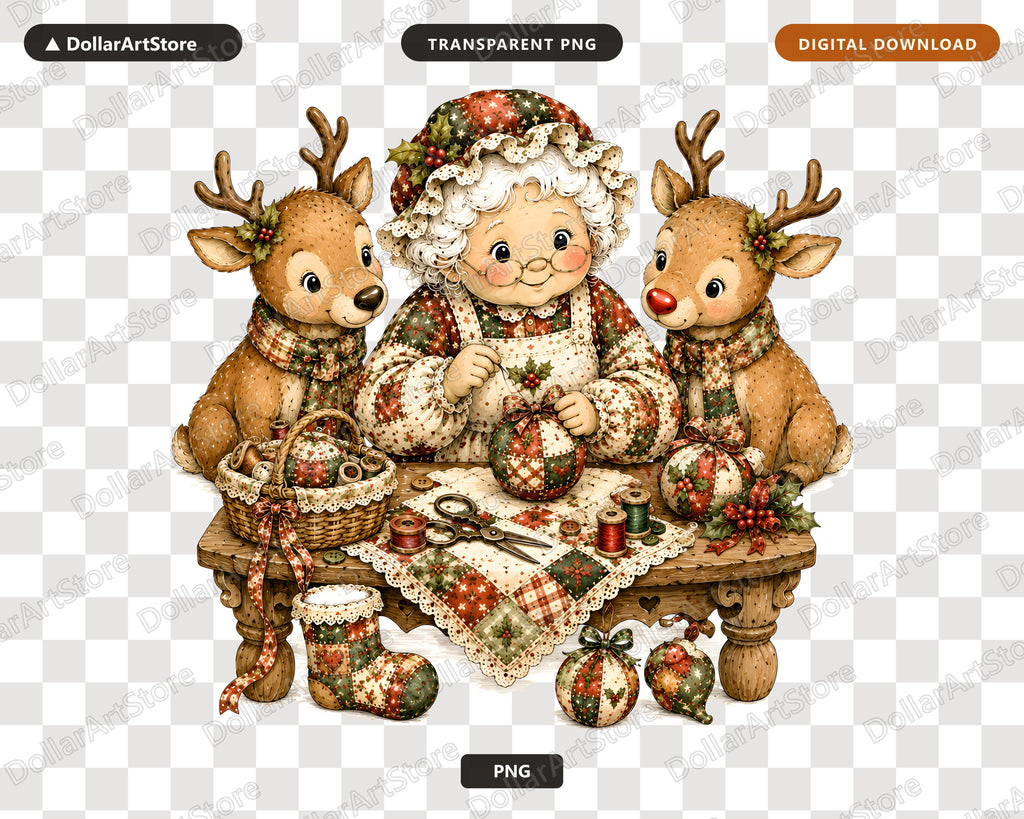Santa Patchwork PNG, Christmas Sublimation Design, Holiday Shirt Design Download