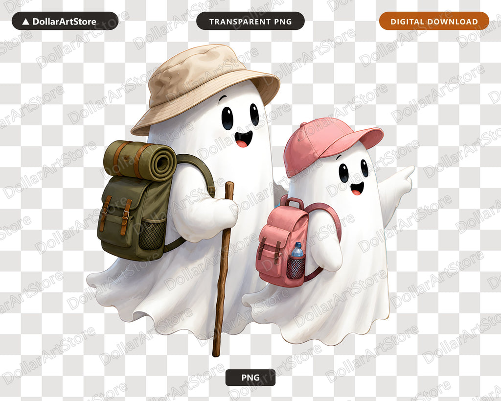 Cute Halloween Ghost PNG, Adventure Sublimation Design, Shirt & Tumbler Digital Download