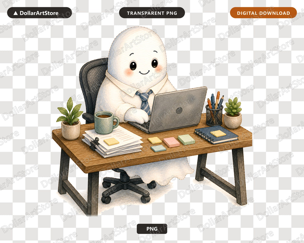 Cute Ghost PNG, Sublimation Design, Work from Home Shirt Design Digital Download