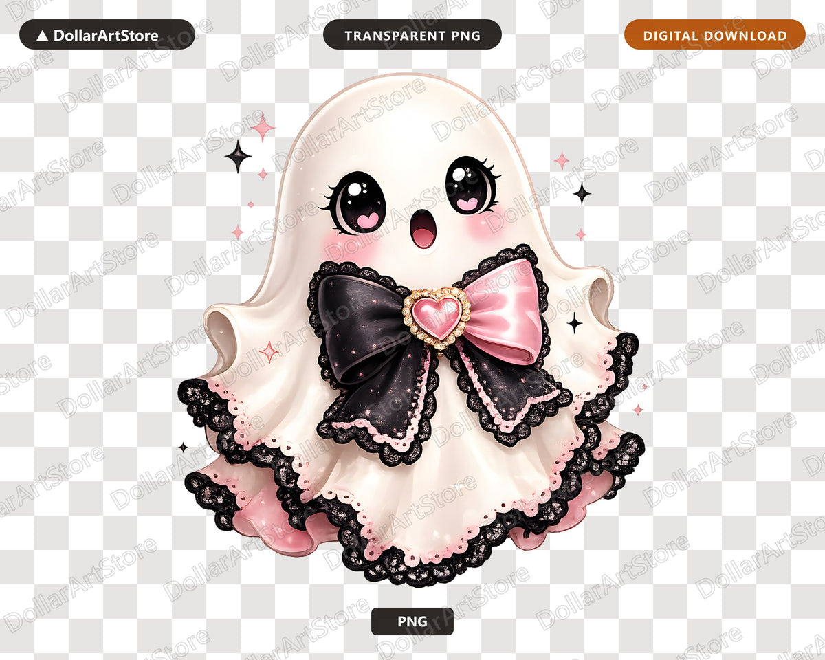 Coquette Halloween Ghost PNG, Sublimation Design, Shirt Print Digital Download