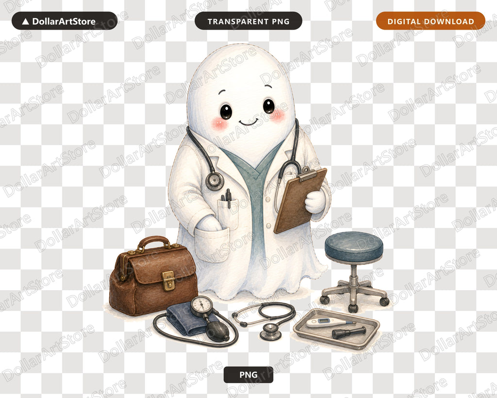 Doctor Ghost PNG, Sublimation Design, Shirt Design Digital Download