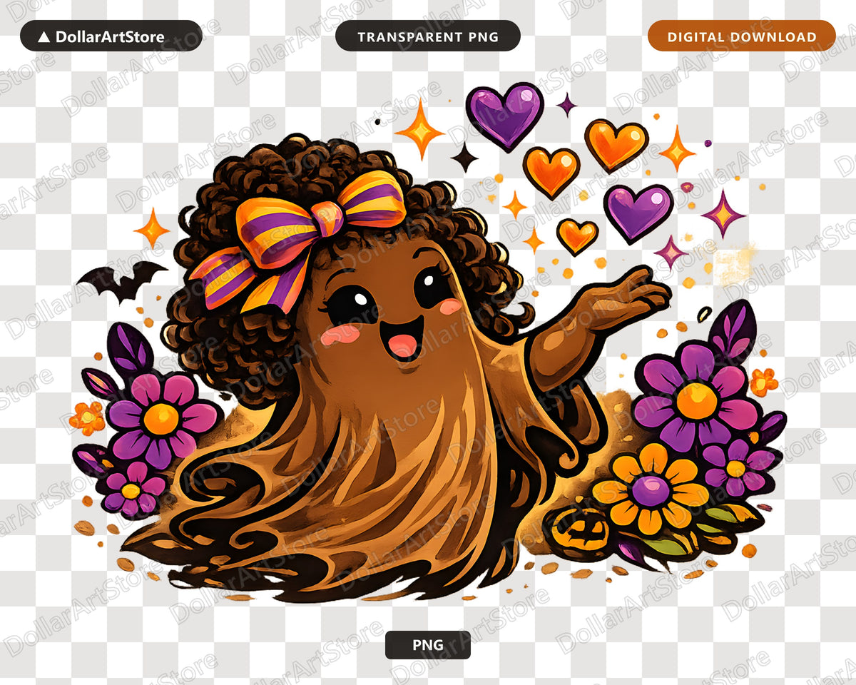Cute Halloween Ghost PNG, Sublimation Design, Shirt Design Digital Download