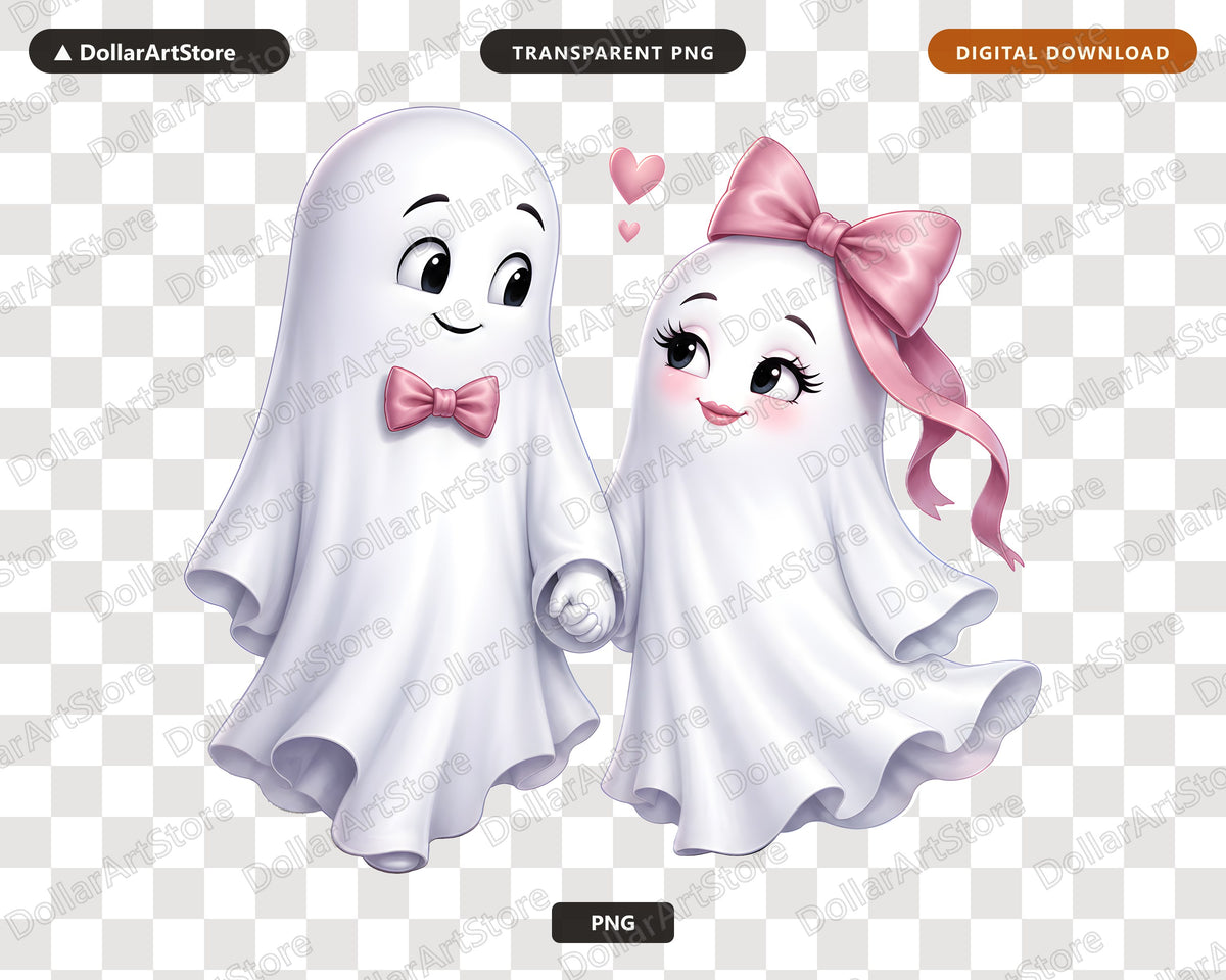 Cute Halloween Ghost PNG, Sublimation Design, Shirt & Tumbler Digital Download