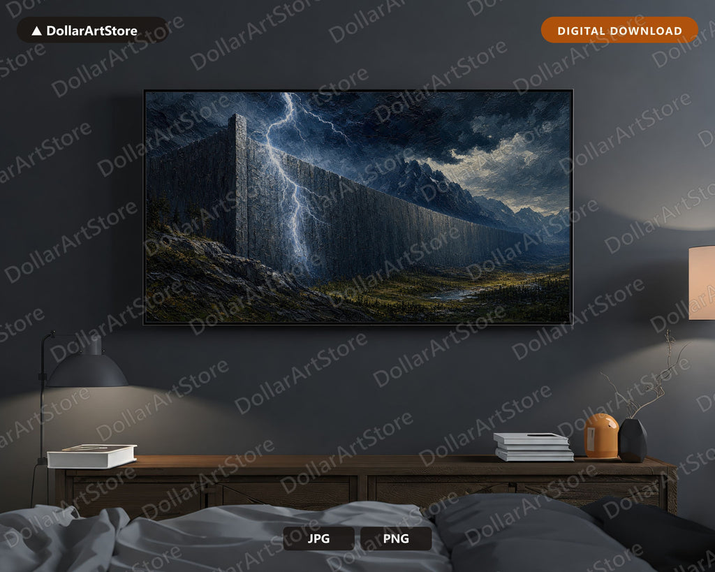 Moody Dark Landscape Frame TV Art, Samsung Frame TV Digital Download, 4K Scenery Screensaver