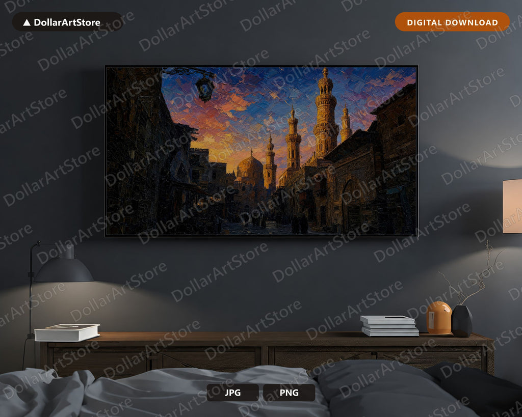 Dark Moody Middle East Mosque Frame TV Art