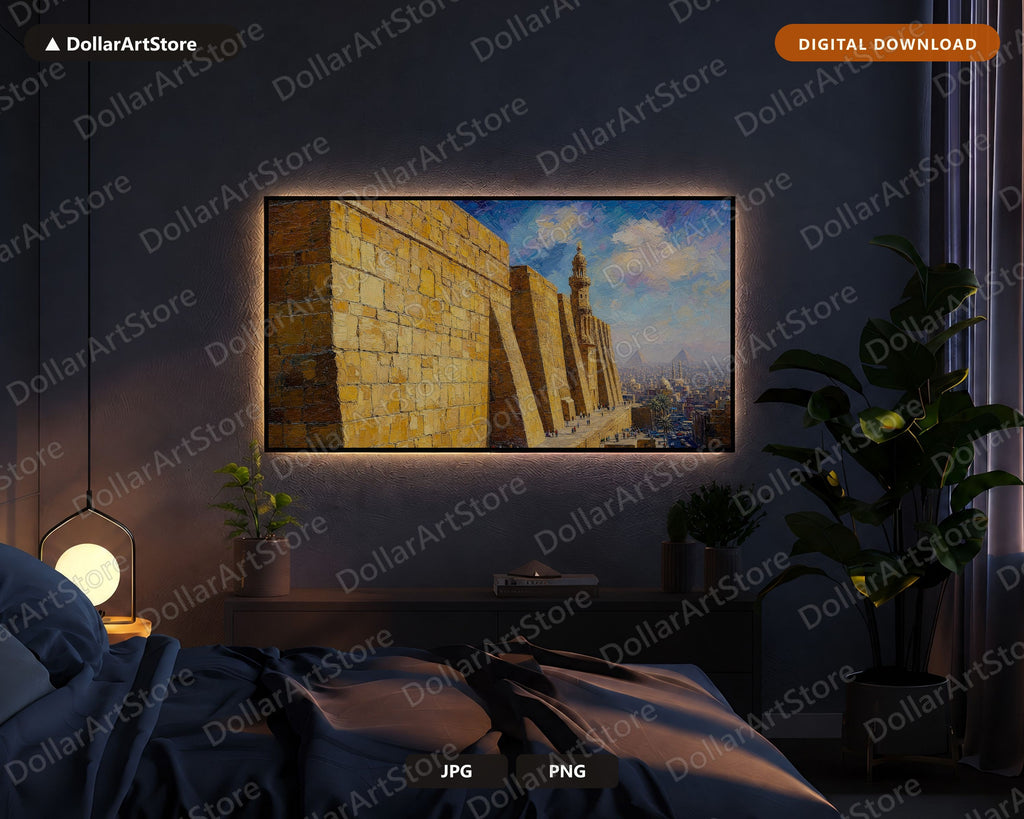 Cozy Earthy Middle Eastern Architecture Frame TV Art